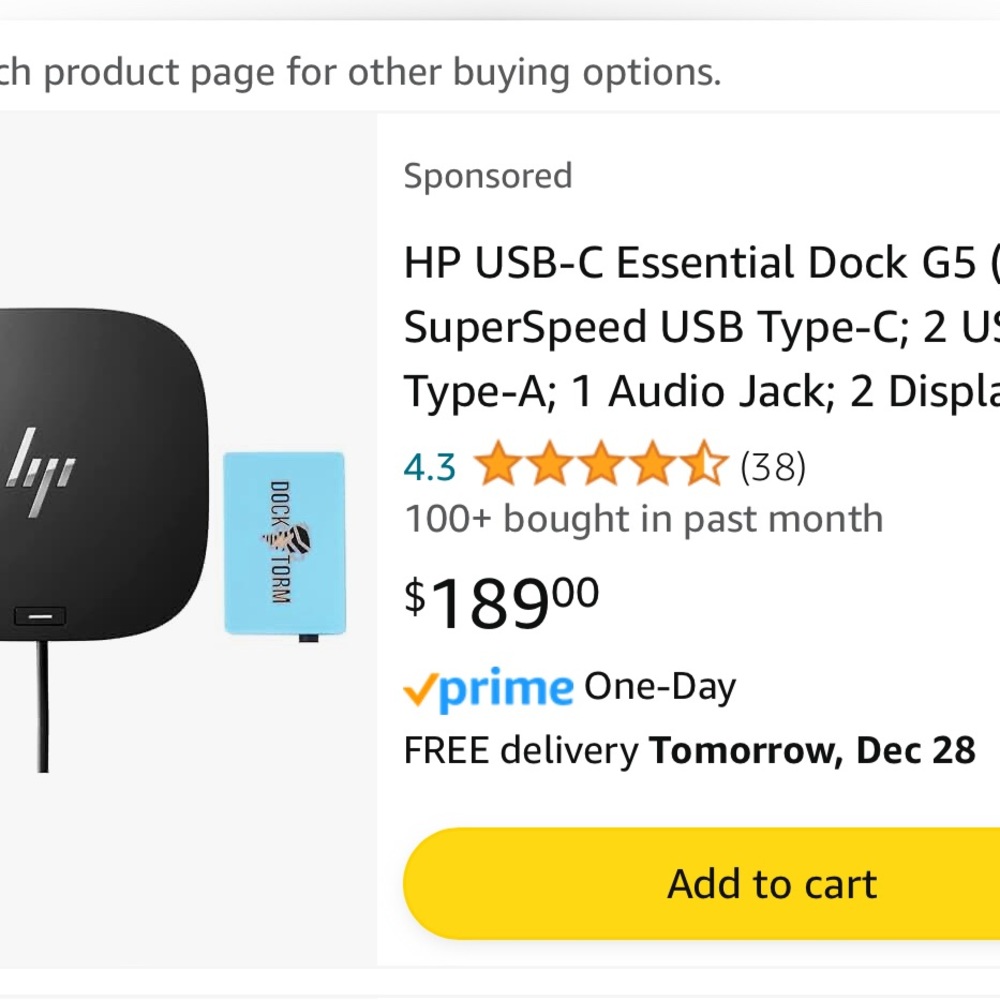 HP Docking Station - Picture 5 of 7